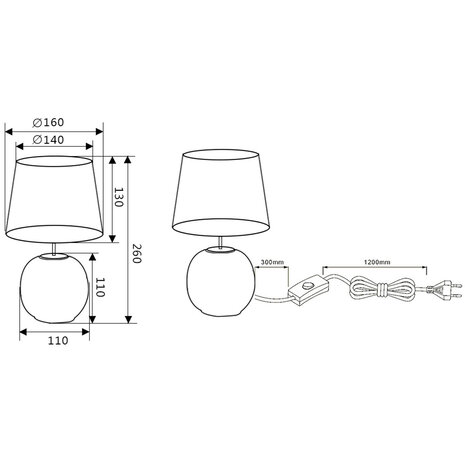 HLW LED LED Tafellamp Trion Sofia - Ronde  en  Stijlvol Design