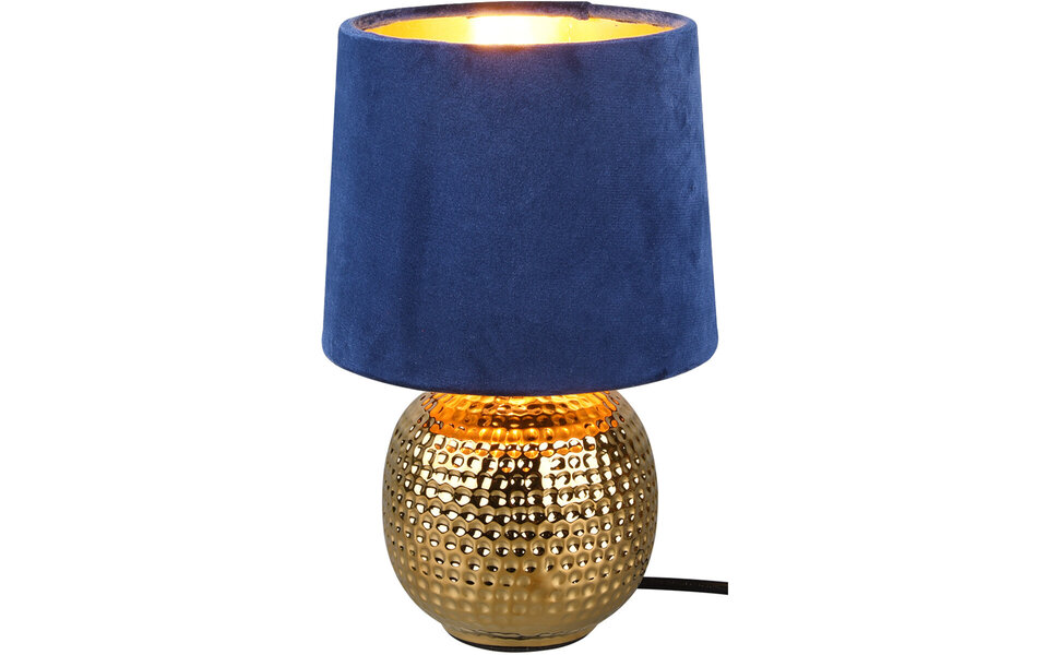 HLW LED LED Tafellamp Trion Sofia - Ronde stijl, Mat Blauw Keramiek & E14 Fitting HLW LED LED Tafellamp Trion Sofia - Ronde stijl, Mat Blauw Keramiek & E14 Fitting