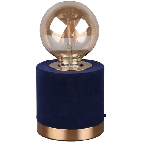 HLW LED LED Tafellamp Trion Juda - Mat Blauwe Rond Textielkap, E27 Fitting, Perfecte Sfeerverlichting HLW LED LED Tafellamp Trion Juda - Mat Blauwe Rond Textielkap, E27 Fitting, Perfecte Sfeerverlichting