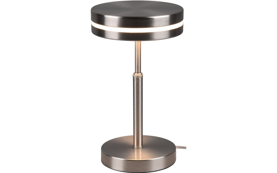 HLW LED Elegante LED Tafellamp Trion Franco 6W Warm Wit 3000K Ronde  Mat Nikkel