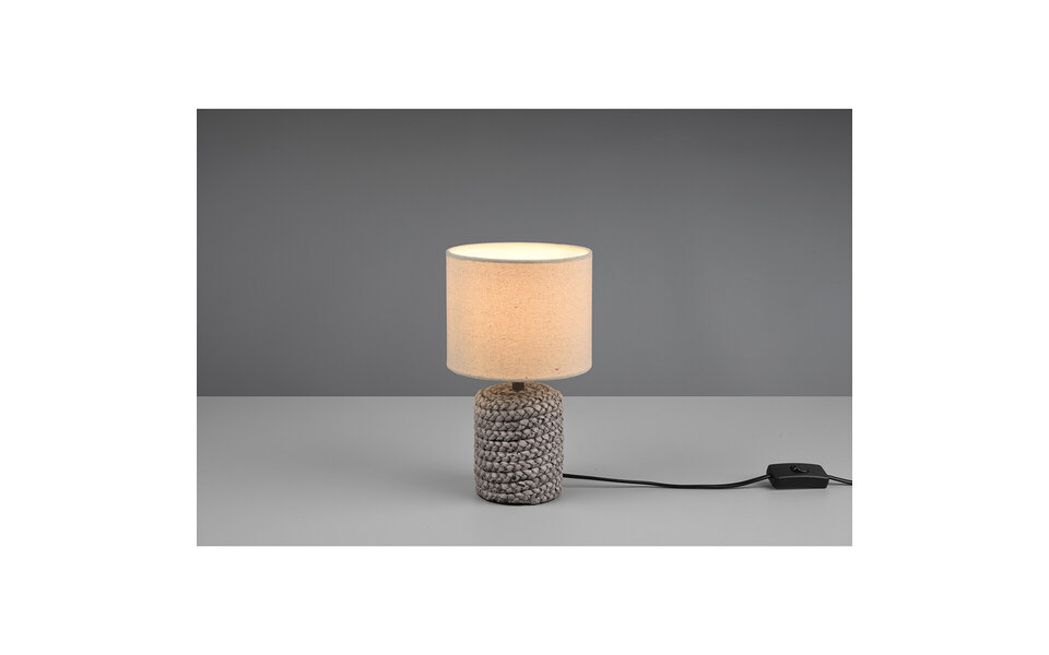 HLW LED LED Tafellamp Trion Manon - Mat Bruin, Ronde LED Lamp met E14 Fitting HLW LED LED Tafellamp Trion Manon - Mat Bruin, Ronde LED Lamp met E14 Fitting