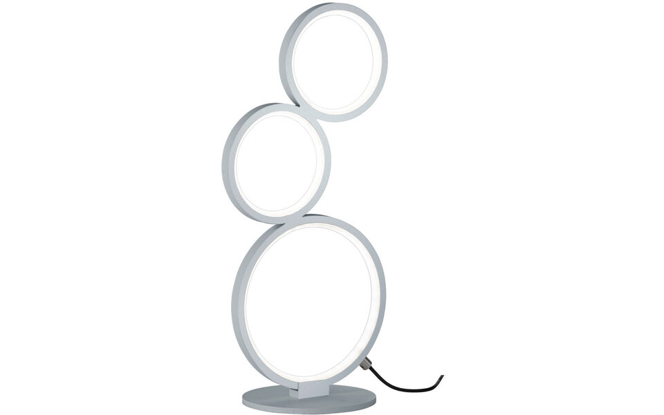 HLW LED LED Tafellamp Trion Rondy 17W - Dimbaar Warm Wit 3000K - Mat Zilver Aluminium HLW LED LED Tafellamp Trion Rondy 17W - Dimbaar Warm Wit 3000K - Mat Zilver Aluminium