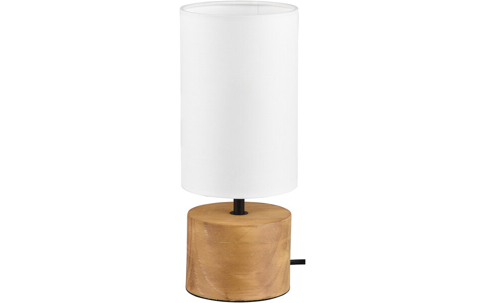 HLW LED LED Tafellamp Trion Wooden - Ronde , Houten & Witte