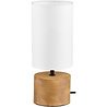 HLW LED LED Tafellamp Trion Wooden - Ronde , Houten & Witte