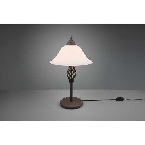 HLW LED LED Tafellamp Trion Rustina - Roestkleur, 2-lichts, Ronde LED Lamp E14