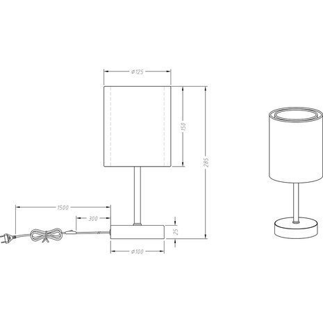 HLW LED LED Tafellamp Mat Zwart | Ronde & Stijl - E14 Fitting HLW LED LED Tafellamp Mat Zwart | Ronde & Stijl - E14 Fitting