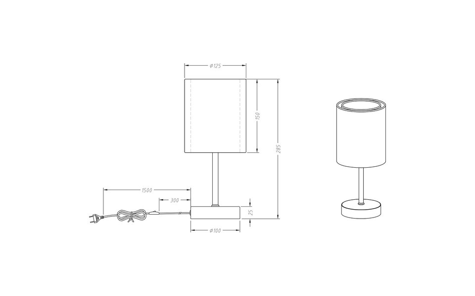 HLW LED LED Tafellamp Mat Zwart | Ronde  &  Stijl - E14 Fitting