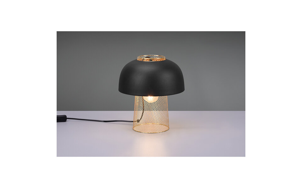 HLW LED LED Tafellamp Trion Palmo - Ronde , Mat Zwarte , Aluminium