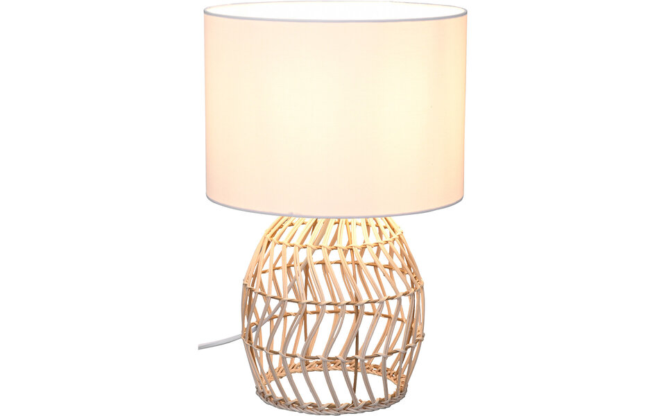 HLW LED LED Tafellamp Trion Samir - Ronde LED Tafellamp met Houten Design en E27 Fitting HLW LED LED Tafellamp Trion Samir - Ronde LED Tafellamp met Houten Design en E27 Fitting