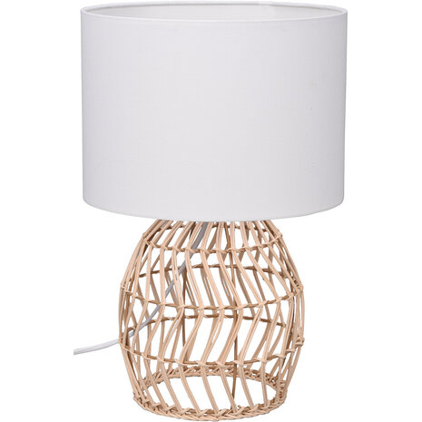 HLW LED LED Tafellamp Trion Samir - Ronde LED Tafellamp met Houten Design en E27 Fitting HLW LED LED Tafellamp Trion Samir - Ronde LED Tafellamp met Houten Design en E27 Fitting