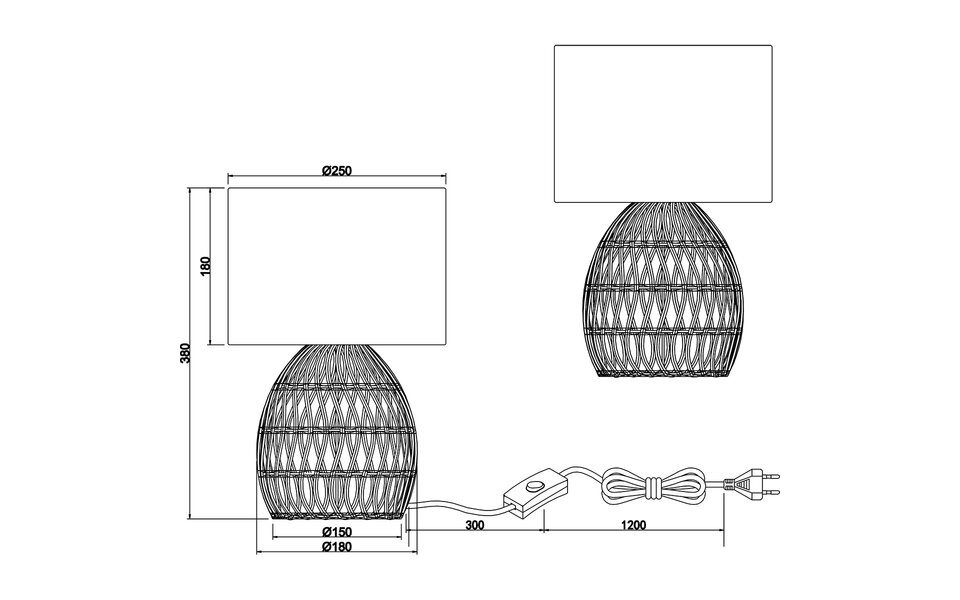 HLW LED LED Tafellamp Trion Samir - Ronde LED Tafellamp met Houten Design en E27 Fitting HLW LED LED Tafellamp Trion Samir - Ronde LED Tafellamp met Houten Design en E27 Fitting