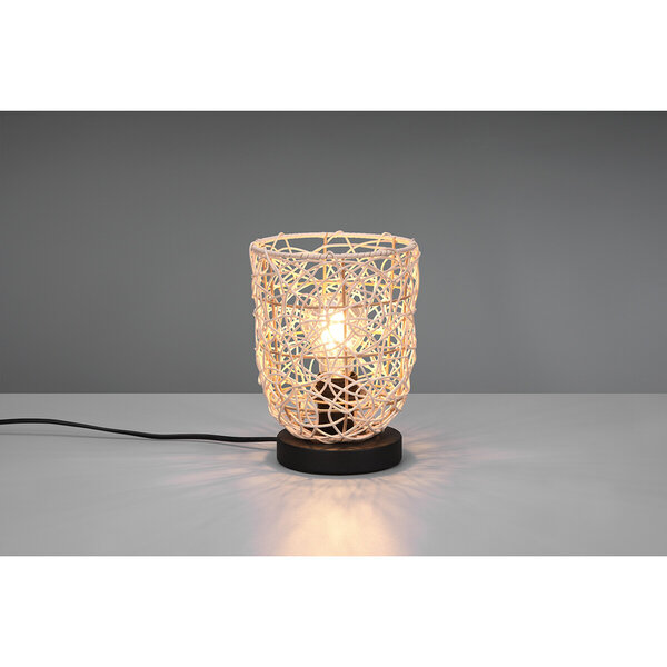 HLW LED LED Tafellamp Trion Lopar - Ronde , Houten  & E27 Fitting