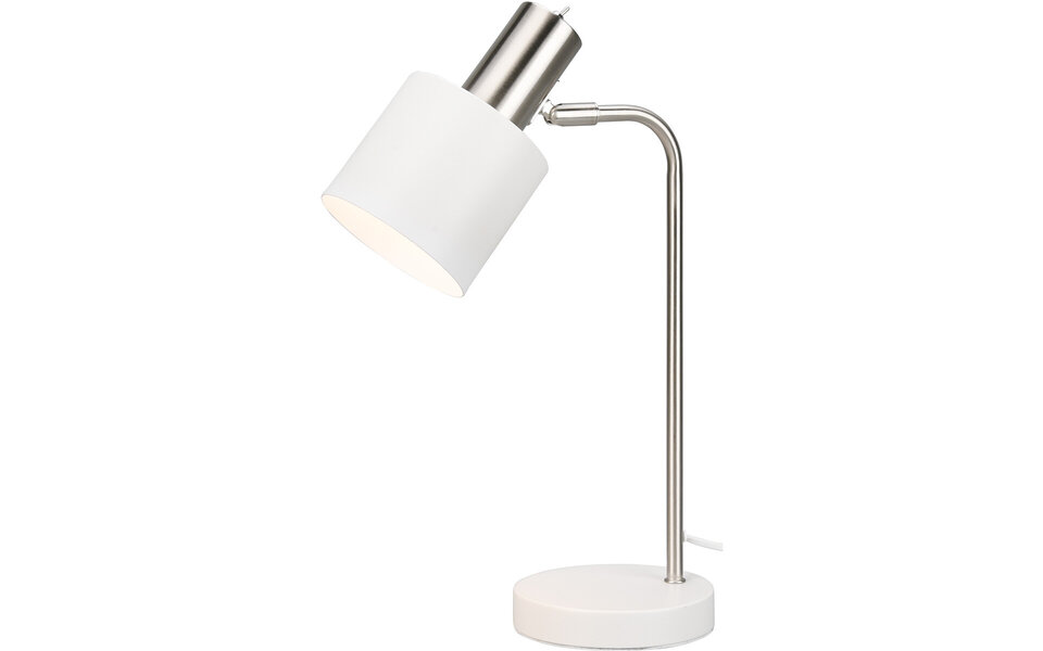 HLW LED Stijlvolle LED Tafellamp Mat Wit met E14 Fitting en Ronde