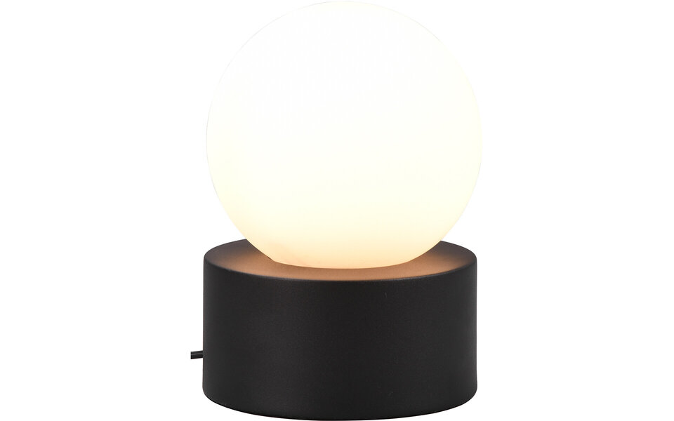 HLW LED Stijlvolle LED Tafellamp met E14 fitting - Mat Zwart & Ronde