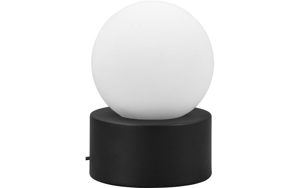 HLW LED Stijlvolle LED Tafellamp met E14 fitting - Mat Zwart & Ronde