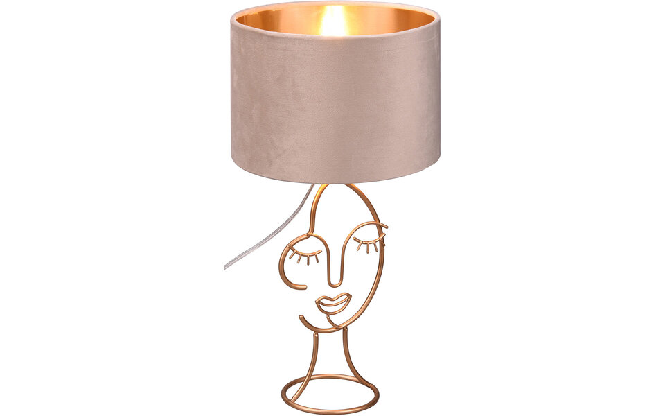 HLW LED LED Tafellamp Trion Marco - Ronde  &  Mat Beige