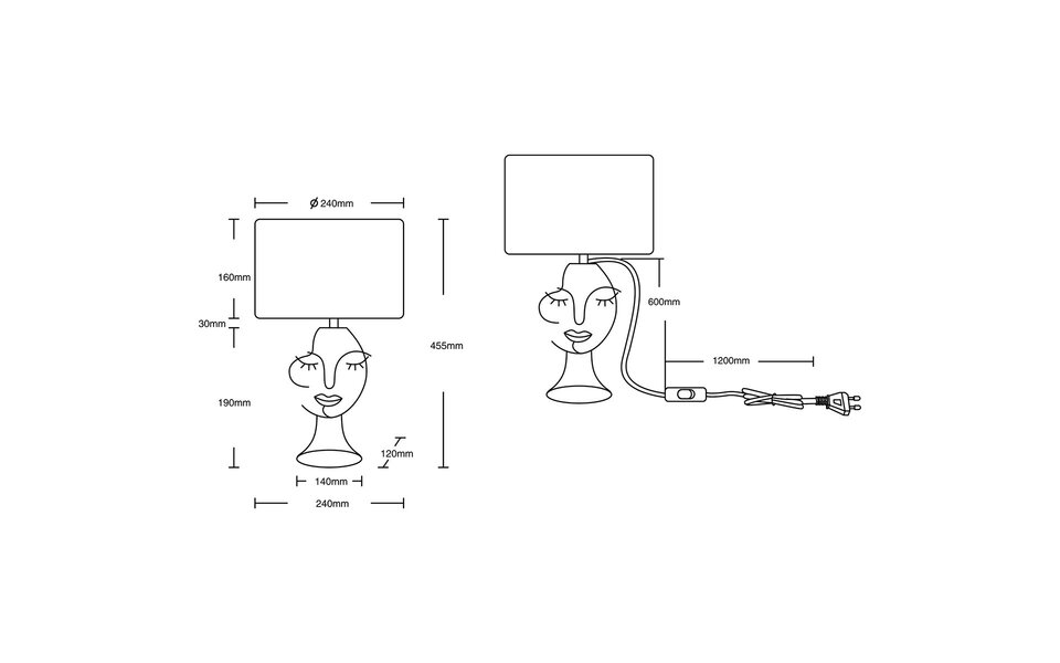 HLW LED LED Tafellamp Trion Marco - Ronde  &  Mat Beige