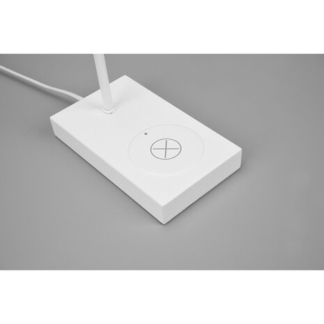 HLW LED LED Tafellamp Mat Wit met E27, Beam Angle verstelbaar en inductief laadstation HLW LED LED Tafellamp Mat Wit met E27, Beam Angle verstelbaar en inductief laadstation