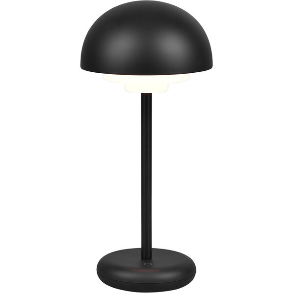 HLW LED Dimbare LED Tafellamp met Oplaadbare Batterijen - Warm Wit 3000K, Mat Zwart, Spatwaterdicht IP44 HLW LED Dimbare LED Tafellamp met Oplaadbare Batterijen - Warm Wit 3000K, Mat Zwart, Spatwaterdicht IP44