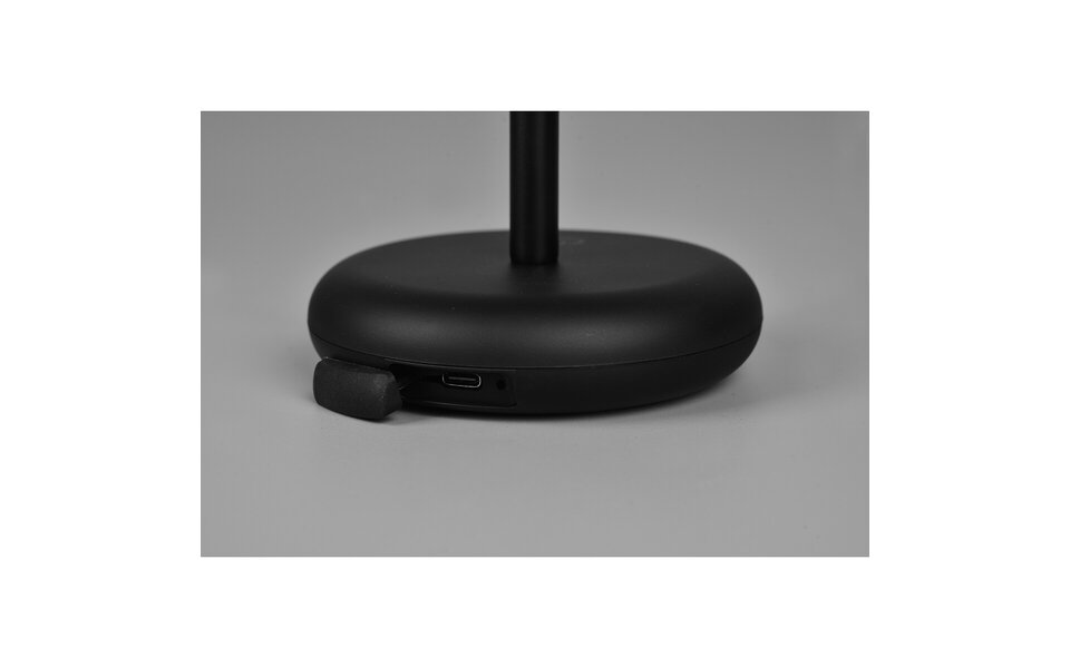 HLW LED Dimbare LED Tafellamp met Oplaadbare Batterijen - Warm Wit 3000K, Mat Zwart, Spatwaterdicht IP44 HLW LED Dimbare LED Tafellamp met Oplaadbare Batterijen - Warm Wit 3000K, Mat Zwart, Spatwaterdicht IP44