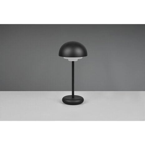 HLW LED Dimbare LED Tafellamp met Oplaadbare Batterijen - Warm Wit 3000K, Mat Zwart, Spatwaterdicht IP44 HLW LED Dimbare LED Tafellamp met Oplaadbare Batterijen - Warm Wit 3000K, Mat Zwart, Spatwaterdicht IP44