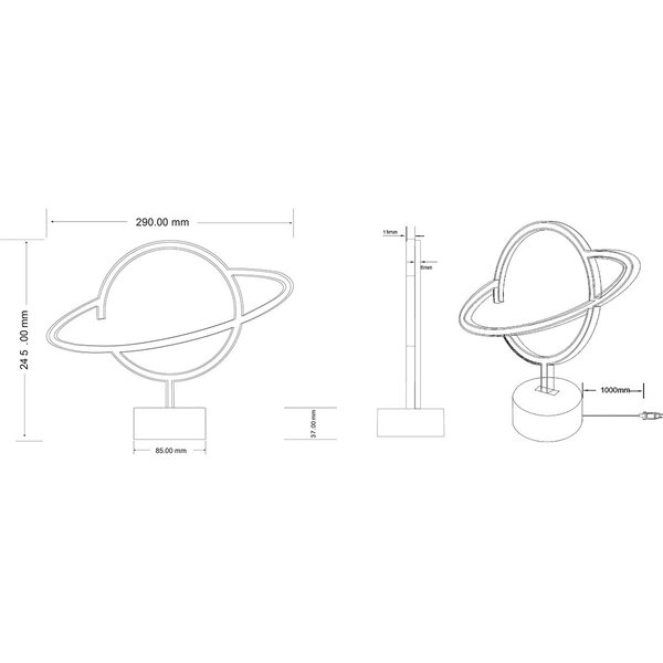 HLW LED LED Tafellamp met USB/Oplaadfunctie - Rond Mat Wit Design - 1.6W Energiezuinig Lichtpunt HLW LED LED Tafellamp met USB/Oplaadfunctie - Rond Mat Wit Design - 1.6W Energiezuinig Lichtpunt