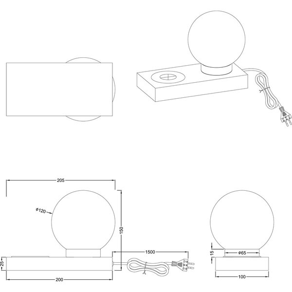 HLW LED LED Tafellamp Mat Zwart met COB LED, Beam Angle Verstelbaar en Rechthoekige
