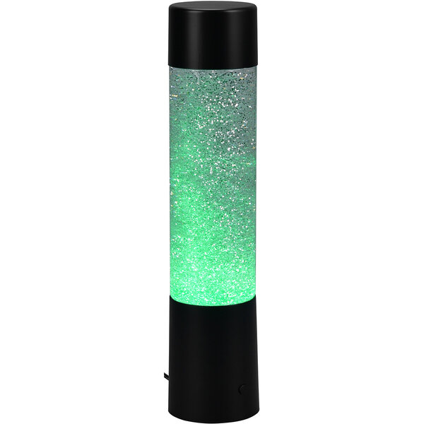 HLW LED LED Tafellamp Mat Zwart met Stoffen Kap en Ronde  - Warm Wit 3000K