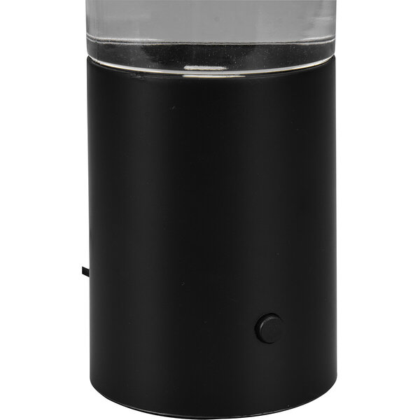 HLW LED LED Tafellamp Mat Zwart met Stoffen Kap en Ronde  - Warm Wit 3000K