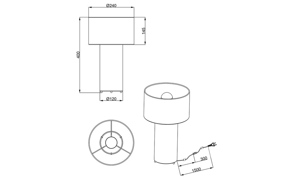 HLW LED LED Tafellamp Trion Balin - Ronde , Groen, E27 Fitting