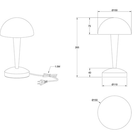 HLW LED LED Tafellamp Trion Candin met Mat Nikkel Armatuur en E14 Fitting - 1 Lichtpunt HLW LED LED Tafellamp Trion Candin met Mat Nikkel Armatuur en E14 Fitting - 1 Lichtpunt