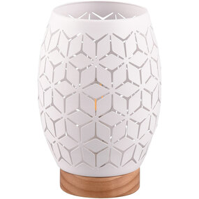 LED Tafellamp Trion Dabi - Mat Wit, Metaal, E27 Fitting