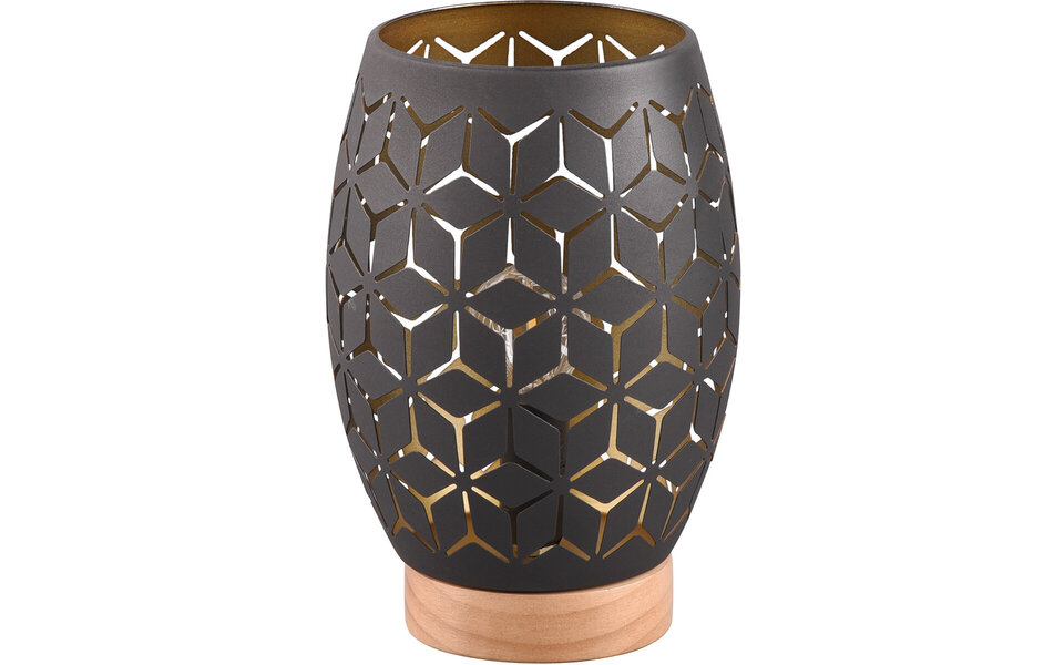 HLW LED LED Tafellamp | Trion Dabi | Zwart Goud Metaal | E27 Fitting | Vermogen: Tot 28W