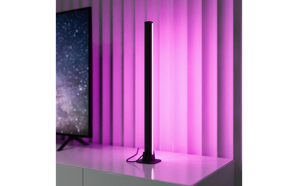 HLW LED Dimbare LED Tafellamp Trion Toy 5W - RGBW, Zwarte metalen behuizing, met afstandsbediening