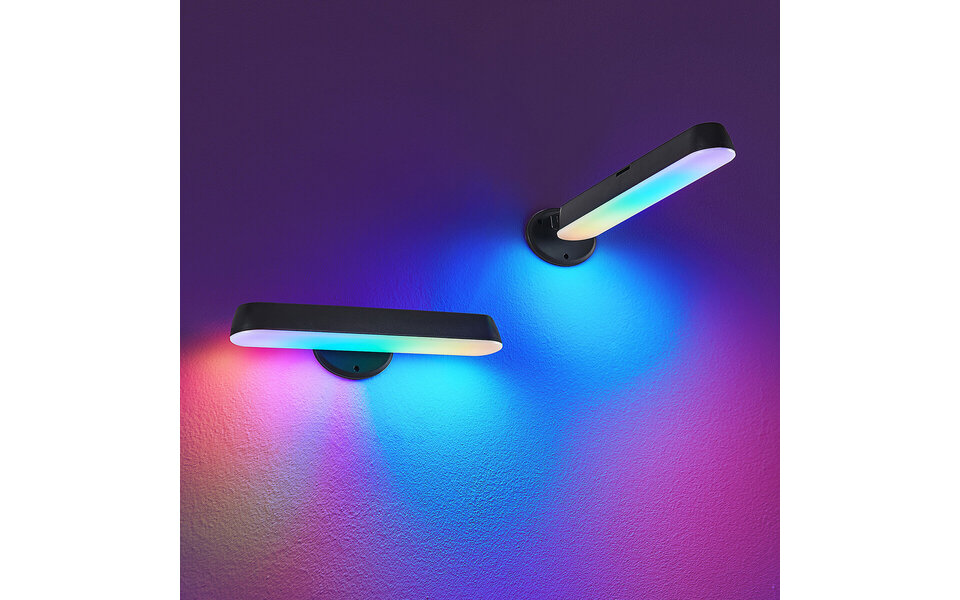 HLW LED LED GAME Tafellamp Trion Gimma - Dimbaar RGBW 2.5W Zwart Kunststof