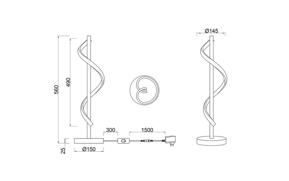 HLW LED LED Tafellamp & Witte Metalen  - 5W LED, Neutraal Wit Licht