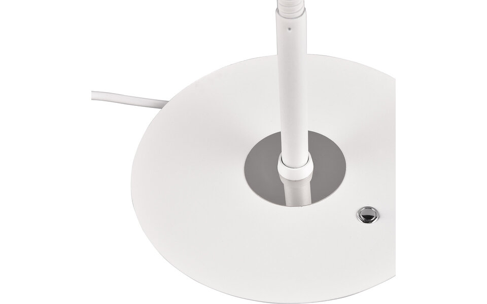 HLW LED Dimbare LED Tafellamp Trion Amon 12W - Ronde , Mat Wit & Metalen Design HLW LED Dimbare LED Tafellamp Trion Amon 12W - Ronde , Mat Wit & Metalen Design