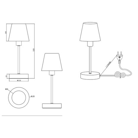 HLW LED LED Tafellamp Trion Siu - Metalen & LED Lamp met E14 Fitting HLW LED LED Tafellamp Trion Siu - Metalen & LED Lamp met E14 Fitting