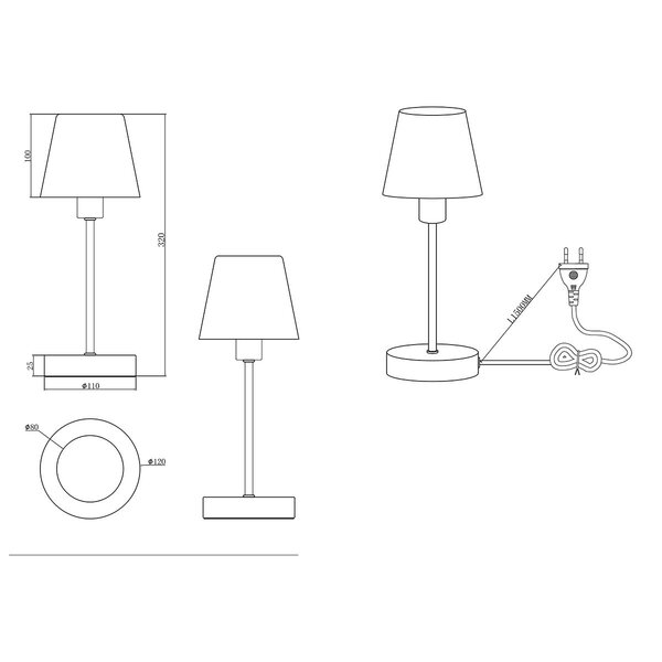 HLW LED LED Tafellamp Trion Siu - Metalen & LED Lamp met E14 Fitting HLW LED LED Tafellamp Trion Siu - Metalen & LED Lamp met E14 Fitting