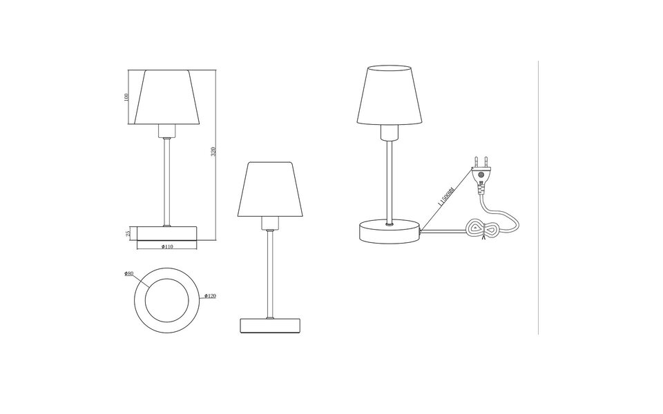 HLW LED LED Tafellamp en Metalen Gouden Trion Siu met E14 fitting HLW LED LED Tafellamp en Metalen Gouden Trion Siu met E14 fitting