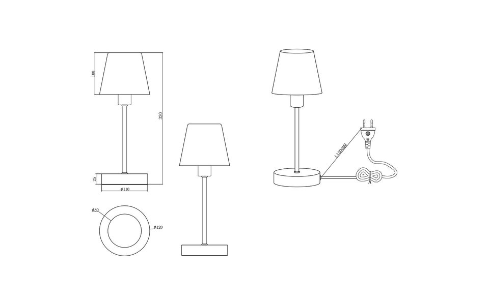 HLW LED LED Tafellamp & Metalen  met E14 Fitting - Modern Mat Nikkel