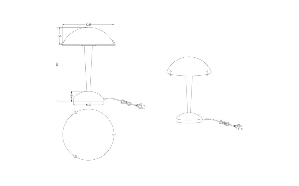 HLW LED Stijlvolle LED Tafellamp met Mat Nikkel & Wit Geborsteld Glas - Metalen