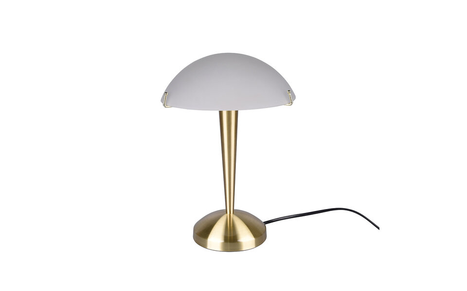 HLW LED LED Tafellamp Trion Ilza - Mat Messing Metalen met Wit Glas HLW LED LED Tafellamp Trion Ilza - Mat Messing Metalen met Wit Glas