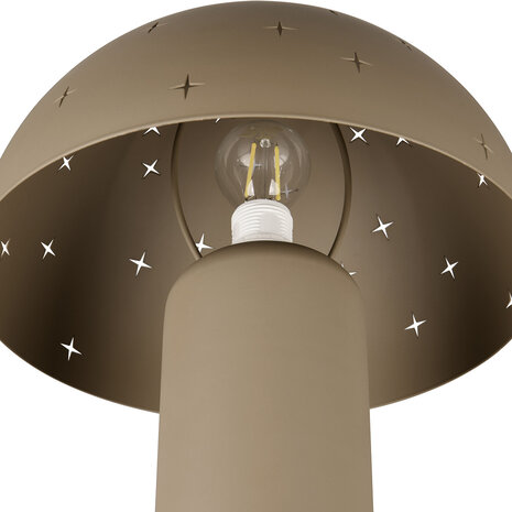 HLW LED LED Tafellamp Taupe met E14 fitting - Metalen 28W LED, 1 Lichtpunt HLW LED LED Tafellamp Taupe met E14 fitting - Metalen 28W LED, 1 Lichtpunt