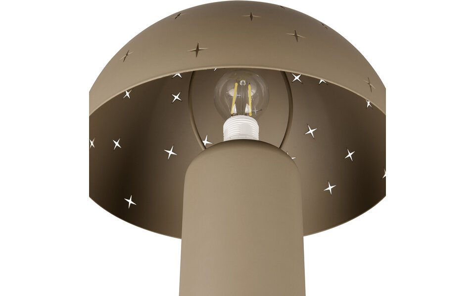 HLW LED LED Tafellamp Taupe met E14 fitting - Metalen 28W LED, 1 Lichtpunt HLW LED LED Tafellamp Taupe met E14 fitting - Metalen 28W LED, 1 Lichtpunt