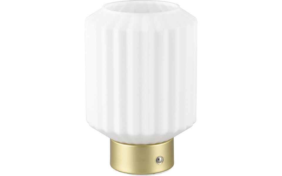 HLW LED LED Tafellamp & Metalen, Glazen, Witte & Gouden - Warm Wit 2700K-3000K, 5W LED HLW LED LED Tafellamp & Metalen, Glazen, Witte & Gouden - Warm Wit 2700K-3000K, 5W LED