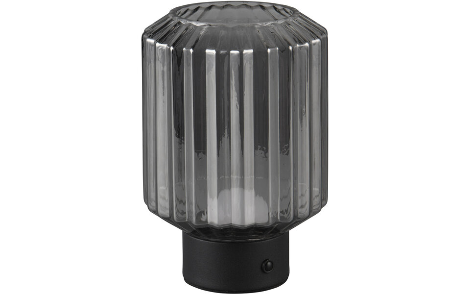 HLW LED LED Tafellamp Trion Doli - Mat Zwarte Metalen  met Rookglas en Warm Wit 3000K