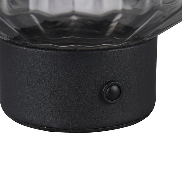 HLW LED LED Tafellamp Trion Doli - Mat Zwarte Metalen met Rookglas en Warm Wit 3000K HLW LED LED Tafellamp Trion Doli - Mat Zwarte Metalen met Rookglas en Warm Wit 3000K