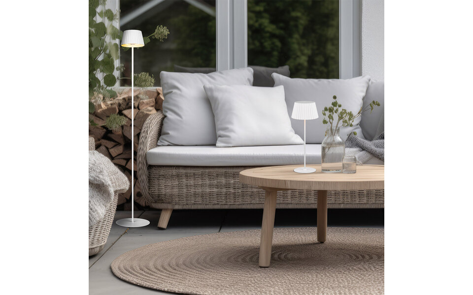 HLW LED LED Tafellamp Mat Wit - Warm Wit 3000K - 1.5W LED Lamp, Oplaadbaar & Energiezuinig