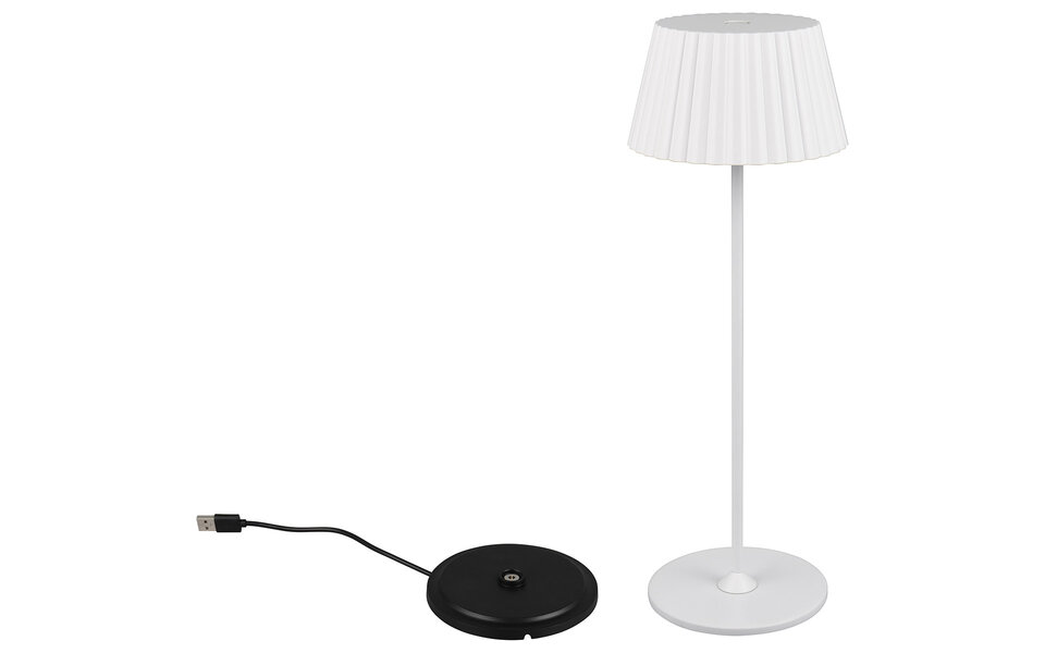 HLW LED LED Tafellamp Mat Wit - Warm Wit 3000K - 1.5W LED Lamp, Oplaadbaar & Energiezuinig